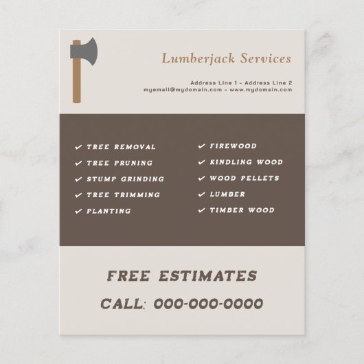 Lumberjack Services Flyer (Vorne)