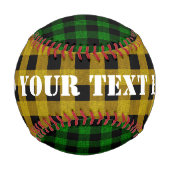 Lumberjack-Stil - grün und gelb Baseball (Rückseite)