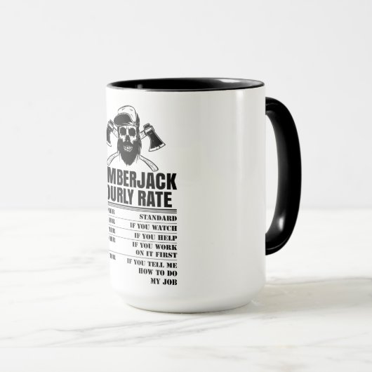 Lumberjack Stundensatz Tasse (VorderseiteRechts)