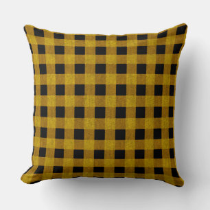 Lumberjack Style - gelber Stoff + Ihre Ideen Kissen
