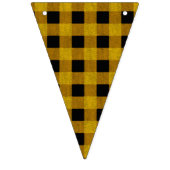Lumberjack Style - gelber Stoff + Ihre Ideen Wimpelkette (Dritte Fahne)