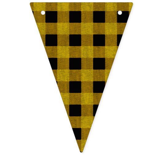 Lumberjack Style - gelber Stoff + Ihre Ideen Wimpelkette (Erste Fahne)