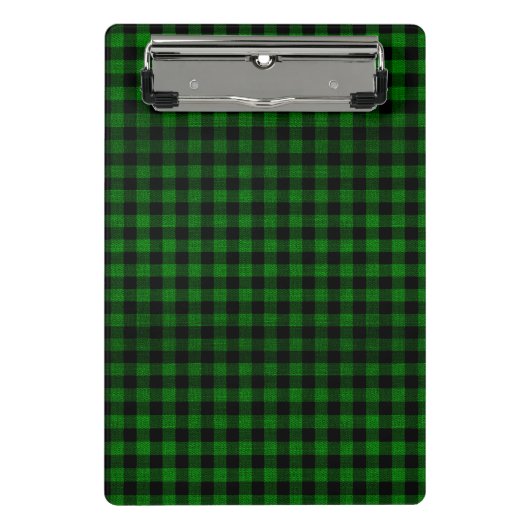 Lumberjack Style - grüner Stoff + Ihre Ideen Mini Klemmbrett (Vorderseite)