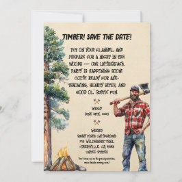 Lumberjack Themed Party Einladung