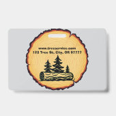 Lumberjack Tree Service Business Card Ausweis (Back)