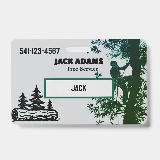 Lumberjack Tree Service Business Card Ausweis (Front)