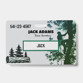 Lumberjack Tree Service Business Card Ausweis