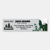 Lumberjack Tree Service Business Card Autoaufkleber (Vorne)