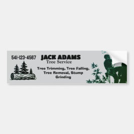 Lumberjack Tree Service Business Card Autoaufkleber