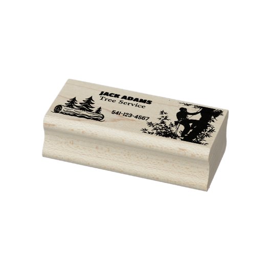 Lumberjack Tree Service Business Card Gummistempel (Stempel)