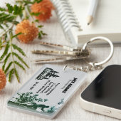 Lumberjack Tree Service Business Card Schlüsselanhänger (Vorderseite rechts)