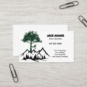 Lumberjack Tree Service Business Card Visitenkarte
