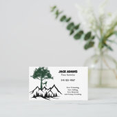 Lumberjack Tree Service Business Card Visitenkarte (Stehend Vorderseite)