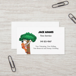 Lumberjack Tree Service Business Card Visitenkarte