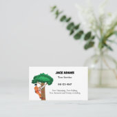 Lumberjack Tree Service Business Card Visitenkarte (Stehend Vorderseite)