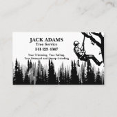 Lumberjack Tree Service Business Card Visitenkarte (Vorderseite)