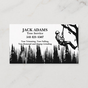 Lumberjack Tree Service Business Card Visitenkarte