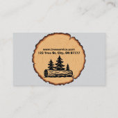 Lumberjack Tree Service Business Card Visitenkarte (Rückseite)