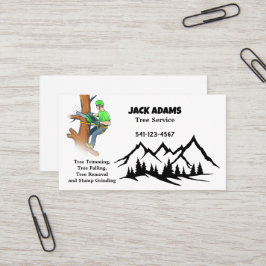 Lumberjack Tree Service Business Card Visitenkarte