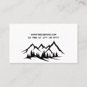 Lumberjack Tree Service Business Card Visitenkarte (Rückseite)