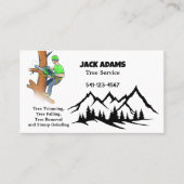 Lumberjack Tree Service Business Card Visitenkarte (Vorderseite)