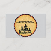 Lumberjack Tree Service Business Card Visitenkarte (Rückseite)