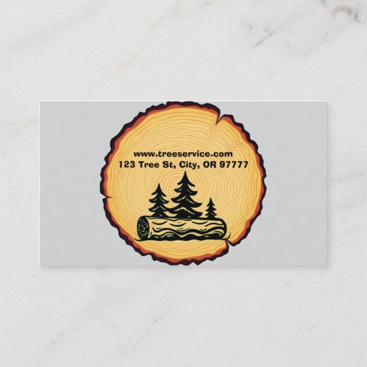 Lumberjack Tree Service Business Card Visitenkarte (Rückseite)
