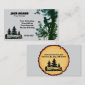 Lumberjack Tree Service Business Card Visitenkarte (Vorne/Hinten)