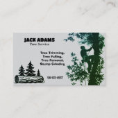 Lumberjack Tree Service Business Card Visitenkarte (Vorderseite)