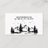 Lumberjack Tree Service Business Card Visitenkarte (Rückseite)
