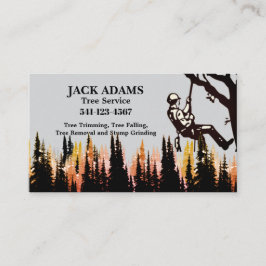 Lumberjack Tree Service Business Card Visitenkarte