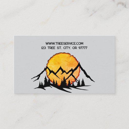 Lumberjack Tree Service Business Card Visitenkarte (Rückseite)