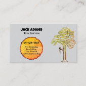 Lumberjack Tree Service Business Card Visitenkarte (Vorderseite)