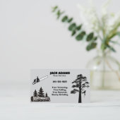 Lumberjack Tree Service Business Card Visitenkarte (Stehend Vorderseite)