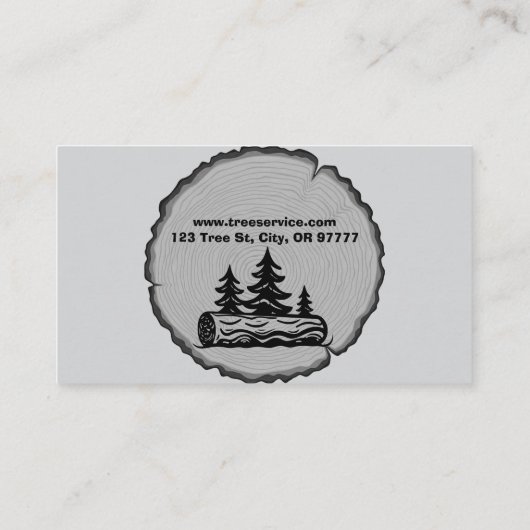 Lumberjack Tree Service Business Card Visitenkarte (Rückseite)