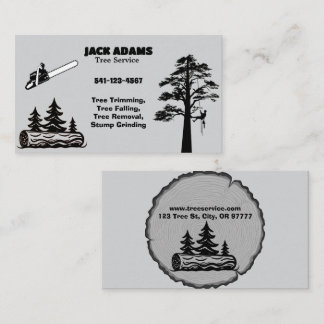Lumberjack Tree Service Business Card Visitenkarte