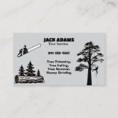Lumberjack Tree Service Business Card Visitenkarte (Vorderseite)