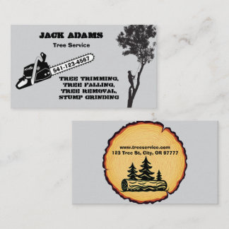 Lumberjack Tree Service Business Card Visitenkarte