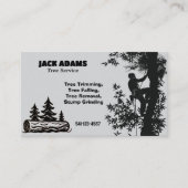 Lumberjack Tree Service Business Card Visitenkarte (Vorderseite)