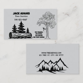 Lumberjack Tree Service Business Card Visitenkarte