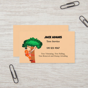 Lumberjack Tree Service Business Card Visitenkarte