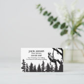 Lumberjack Tree Service Business Card Visitenkarte (Stehend Vorderseite)