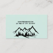 Lumberjack Tree Service Business Card Visitenkarte (Rückseite)