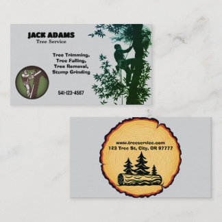 Lumberjack Tree Service Business Card Visitenkarte