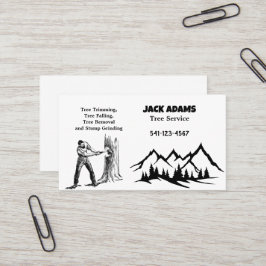 Lumberjack Tree Service Business Card Visitenkarte