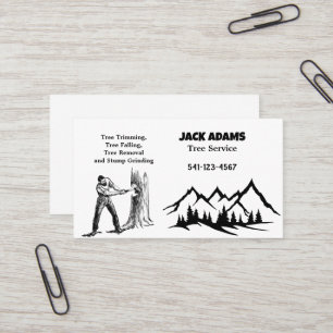 Lumberjack Tree Service Business Card Visitenkarte
