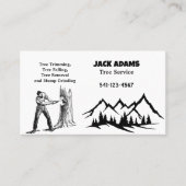 Lumberjack Tree Service Business Card Visitenkarte (Vorderseite)