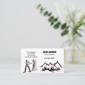 Lumberjack Tree Service Business Card Visitenkarte (Stehend Vorderseite)