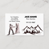Lumberjack Tree Service Business Card Visitenkarte (Vorderseite)