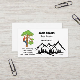 Lumberjack Tree Service Business Card Visitenkarte